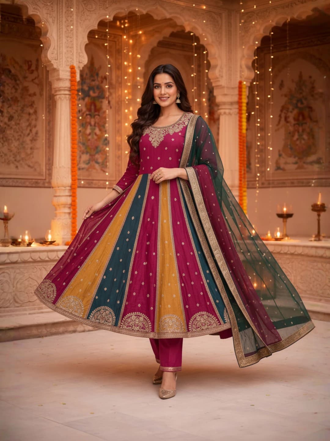 Jahaan Zareen Festive Anarkali Set image 1