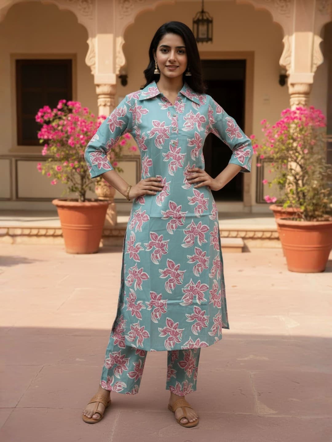 Mint Blossom Premium Cotton Cord Set image 1